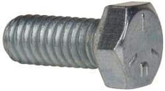 Made in USA - 5/16-18 UNC, 3/4" Length Under Head Hex Head Cap Screw - Fully Threaded, Grade 5 Steel, Zinc-Plated Finish, 1/2" Hex - Industrial Tool & Supply