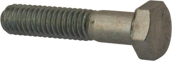 Made in USA - 5/16-18 UNC, 1-1/2" Length Under Head Hex Head Cap Screw - Partially Threaded, Grade 5 Steel, Zinc-Plated Finish, 1/2" Hex - Industrial Tool & Supply