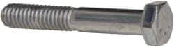 Made in USA - 5/16-18 UNC, 2" Length Under Head Hex Head Cap Screw - Partially Threaded, Grade 5 Steel, Zinc-Plated Finish, 1/2" Hex - Industrial Tool & Supply