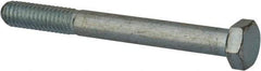 Made in USA - 5/16-18 UNC, 3" Length Under Head Hex Head Cap Screw - Partially Threaded, Grade 5 Steel, Zinc-Plated Finish, 1/2" Hex - Industrial Tool & Supply