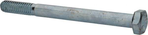 Made in USA - 5/16-18 UNC, 3-1/2" Length Under Head Hex Head Cap Screw - Partially Threaded, Grade 5 Steel, Zinc-Plated Finish, 1/2" Hex - Industrial Tool & Supply