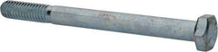 Made in USA - 5/16-18 UNC, 3-1/2" Length Under Head Hex Head Cap Screw - Partially Threaded, Grade 5 Steel, Zinc-Plated Finish, 1/2" Hex - Industrial Tool & Supply