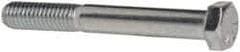 Made in USA - 3/8-16 UNC, 3" Length Under Head Hex Head Cap Screw - Partially Threaded, Grade 5 Steel, Zinc-Plated Finish, 9/16" Hex - Industrial Tool & Supply