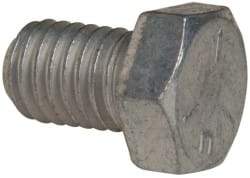 Made in USA - 1/2-13 UNC, 3/4" Length Under Head Hex Head Cap Screw - Fully Threaded, Grade 5 Steel, Zinc-Plated Finish, 3/4" Hex - Industrial Tool & Supply