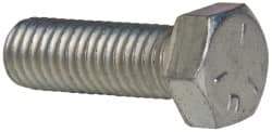 Value Collection - 1/2-13 UNC, 1-1/2" Length Under Head Hex Head Cap Screw - Fully Threaded, Grade 5 Steel, Zinc-Plated Finish, 3/4" Hex - Industrial Tool & Supply