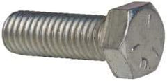 Value Collection - 1/2-13 UNC, 1-1/2" Length Under Head Hex Head Cap Screw - Fully Threaded, Grade 5 Steel, Zinc-Plated Finish, 3/4" Hex - Industrial Tool & Supply