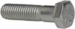 Made in USA - 1/2-13 UNC, 2" Length Under Head Hex Head Cap Screw - Partially Threaded, Grade 5 Steel, Zinc-Plated Finish, 3/4" Hex - Industrial Tool & Supply