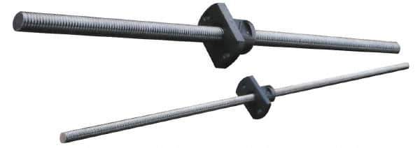 THK - 9.84" Long, Quiet and Compact Ball Screw - 0.079" Lead Width, 0.327" Ball Circle Diam, 1.575" Flange OD, 0.236" Flange Thickness - Industrial Tool & Supply