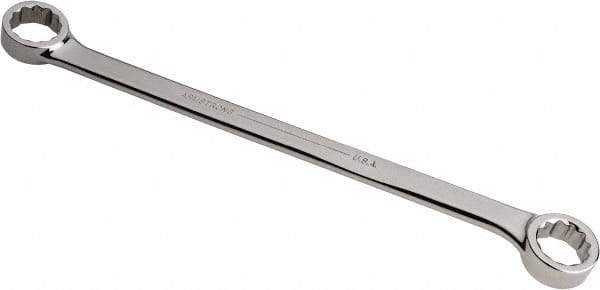 Armstrong - 22mm x 24mm 12 Point Offset Box Wrench - Double End, 13-3/4" OAL, Steel, Chrome Finish, 15° Offset - Industrial Tool & Supply