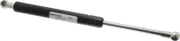 Value Collection - 0.32" Rod Diam, 0.75" Tube Diam, 20 Lb Capacity, Fixed Force Gas Spring - 11.9" Extended Length, 3.5" Stroke Length, Metal Socket, Black Nitride Piston - Industrial Tool & Supply