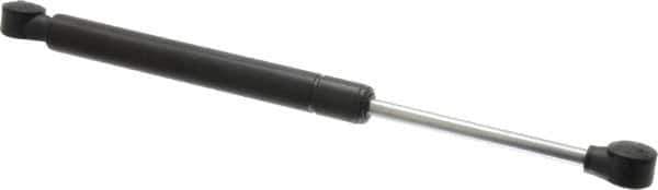 Value Collection - 0.32" Rod Diam, 0.75" Tube Diam, 30 Lb Capacity, Fixed Force Gas Spring - 11.9" Extended Length, 3.5" Stroke Length, Plastic Ball Socket, Black Nitride Piston - Industrial Tool & Supply