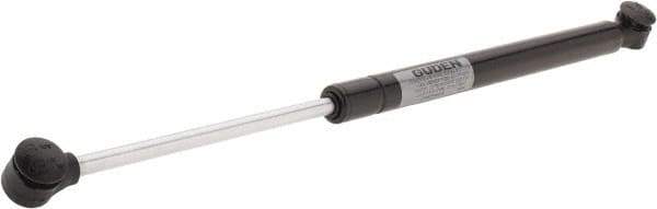 Value Collection - 0.32" Rod Diam, 0.75" Tube Diam, 60 Lb Capacity, Fixed Force Gas Spring - 15.25" Extended Length, 5" Stroke Length, Plastic Ball Socket, Black Nitride Piston - Industrial Tool & Supply