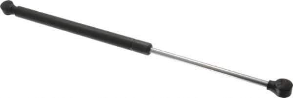 Value Collection - 0.32" Rod Diam, 0.75" Tube Diam, 60 Lb Capacity, Fixed Force Gas Spring - 17" Extended Length, 6" Stroke Length, Plastic Ball Socket, Black Nitride Piston - Industrial Tool & Supply