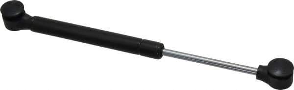 Value Collection - 0.24" Rod Diam, 0.59" Tube Diam, 20 Lb Capacity, Fixed Force Gas Spring - 9.6" Extended Length, 3.15" Stroke Length, Plastic Ball Socket, Black Nitride Piston - Industrial Tool & Supply