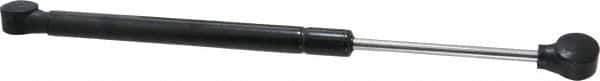 Value Collection - 0.24" Rod Diam, 0.59" Tube Diam, 40 Lb Capacity, Fixed Force Gas Spring - 12" Extended Length, 3.5" Stroke Length, Plastic Ball Socket, Black Nitride Piston - Industrial Tool & Supply