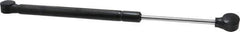 Value Collection - 0.24" Rod Diam, 0.59" Tube Diam, 40 Lb Capacity, Fixed Force Gas Spring - 12" Extended Length, 3.5" Stroke Length, Plastic Ball Socket, Black Nitride Piston - Industrial Tool & Supply