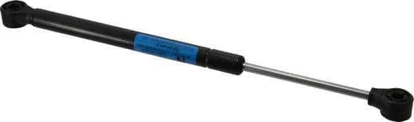 Value Collection - 0.24" Rod Diam, 0.59" Tube Diam, 60 Lb Capacity, Fixed Force Gas Spring - 12" Extended Length, 3.5" Stroke Length, Plastic Ball Socket, Black Nitride Piston - Industrial Tool & Supply