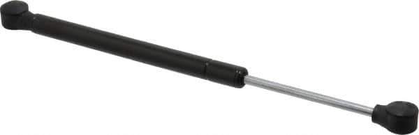 Value Collection - 0.24" Rod Diam, 0.59" Tube Diam, 80 Lb Capacity, Fixed Force Gas Spring - 12" Extended Length, 3.5" Stroke Length, Plastic Ball Socket, Black Nitride Piston - Industrial Tool & Supply