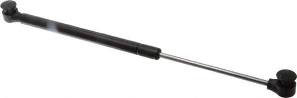 Value Collection - 0.24" Rod Diam, 0.59" Tube Diam, 60 Lb Capacity, Fixed Force Gas Spring - 14.5" Extended Length, 5" Stroke Length, Plastic Ball Socket, Black Nitride Piston - Industrial Tool & Supply