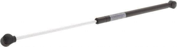 Value Collection - 0.24" Rod Diam, 0.59" Tube Diam, 80 Lb Capacity, Fixed Force Gas Spring - 19.68" Extended Length, 8" Stroke Length, Plastic Ball Socket, Black Nitride Piston - Industrial Tool & Supply