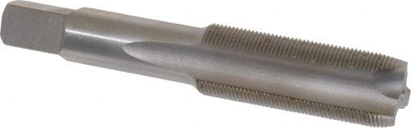 Made in USA - 3/4-24 UNS, 3 Flute, Bright Finish, High Speed Steel Spiral Point Tap - Plug Chamfer, Right Hand Thread, 4-1/4" OAL, 2" Thread Length - Exact Industrial Supply