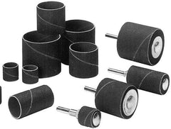 Made in USA - 50 Grit Aluminum Oxide Coated Spiral Band - 1-1/2" Diam x 2" Wide, Coarse Grade - Industrial Tool & Supply