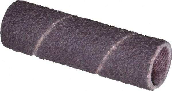 Made in USA - 50 Grit Aluminum Oxide Coated Spiral Band - 1/2" Diam x 2" Wide, Coarse Grade - Industrial Tool & Supply