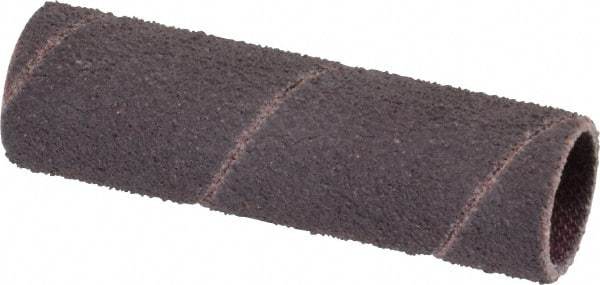 Made in USA - 80 Grit Aluminum Oxide Coated Spiral Band - 1/2" Diam x 2" Wide, Medium Grade - Industrial Tool & Supply