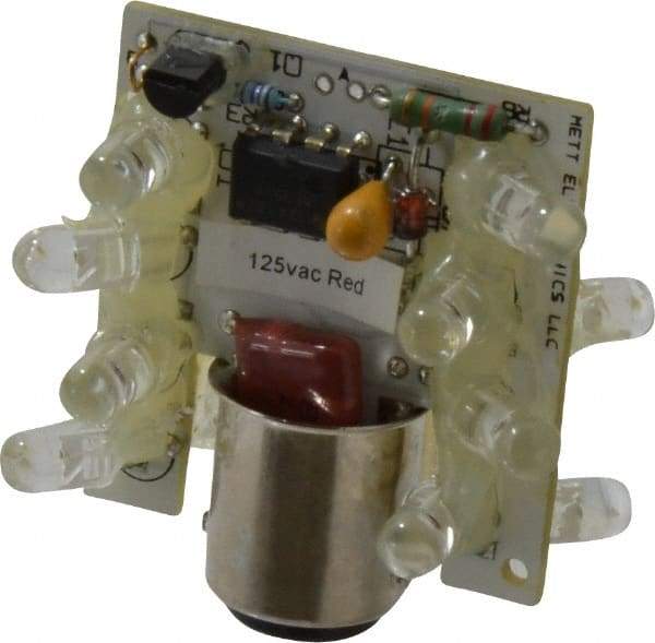 Eaton Cutler-Hammer - LED Lamp, Red, Steady, Stackable Tower Light Module - 120 VAC/VDC, 24 Milliamp, IP65 Ingress Rating, 4, 13, 4X NEMA Rated, Base Mount - Industrial Tool & Supply