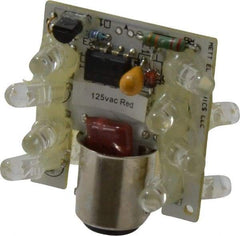 Eaton Cutler-Hammer - LED Lamp, Red, Steady, Stackable Tower Light Module - 120 VAC/VDC, 24 Milliamp, IP65 Ingress Rating, 4, 13, 4X NEMA Rated, Base Mount - Industrial Tool & Supply