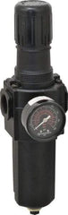 Norgren - 3/4" NPT Port Standard 1 Piece Filter/Regulator FRL Unit - Metal Bowl, 212 SCFM, 250 Max psi, 11.93" High x 3.15" Long, Automatic Drain - Industrial Tool & Supply
