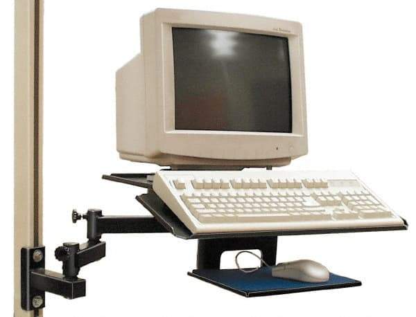 Qualtech - Steel Workbench & Workstation Combo Computer/Keyboard Tray - Use with Hubbell Workbenches - Industrial Tool & Supply