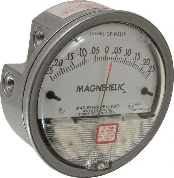 Dwyer - 15 Max psi, 3% Accuracy, NPT Thread Air Filter Kit - 1/8 Inch Thread, -1/4 to 1/4 Inch Water Column, -0.25 Min Measuring Range, 140°F Max - Industrial Tool & Supply