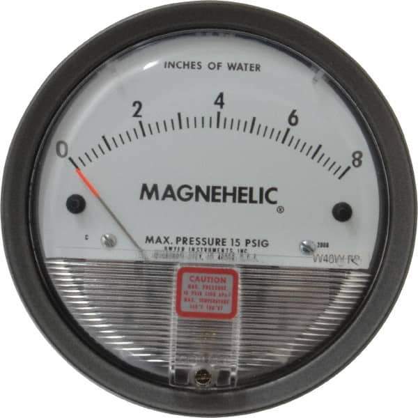 Dwyer - 15 Max psi, 2% Accuracy, NPT Thread Air Filter Kit - 1/8 Inch Thread, 8 Inch Water Column, 140°F Max - Industrial Tool & Supply