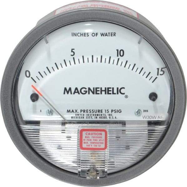 Dwyer - 15 Max psi, 2% Accuracy, NPT Thread Air Filter Kit - 1/8 Inch Thread, 15 Inch Water Column, 140°F Max - Industrial Tool & Supply