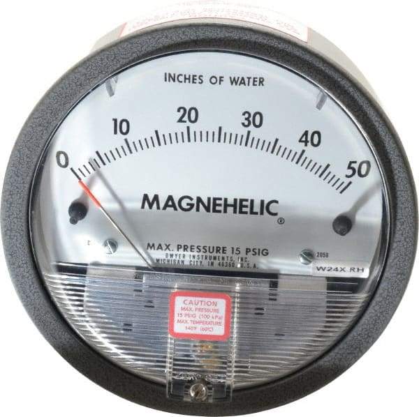 Dwyer - 15 Max psi, 2% Accuracy, NPT Thread Air Filter Kit - 1/8 Inch Thread, 50 Inch Water Column, 140°F Max - Industrial Tool & Supply