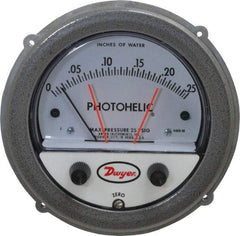 Dwyer - 25 Max psi, 4% Accuracy, NPT Thread Photohelic Pressure Switch - 1/8 Inch Thread, 1/4 Inch Water Column, 120°F Max - Industrial Tool & Supply