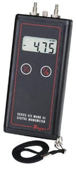 Dwyer - 11 Max psi, 0.5% Accuracy, Handheld Digital Manometer - 199.9 Inch Water Column, 122°F Max - Industrial Tool & Supply