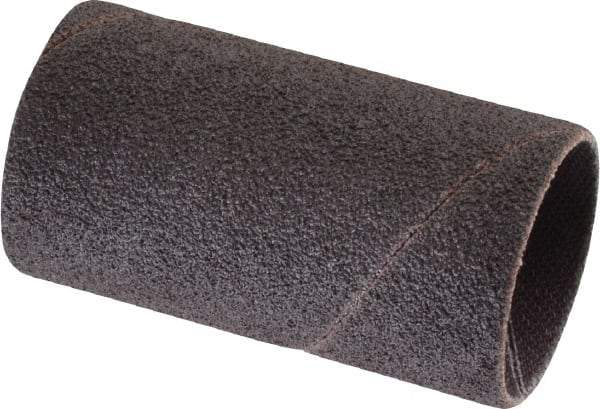 Made in USA - 80 Grit Aluminum Oxide Coated Spiral Band - 1" Diam x 2" Wide, Medium Grade - Industrial Tool & Supply