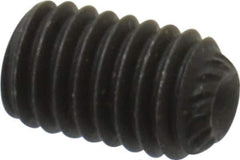 Value Collection - #10-32 UNF, 5/16" OAL, Knurled Cup Point Set Screw - Grade 8 Alloy Steel, 3/32" Key - Industrial Tool & Supply
