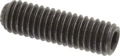 Value Collection - 3/8-16 UNC, 1-1/4" OAL, Knurled Cup Point Set Screw - Grade 8 Alloy Steel, 3/16" Key - Industrial Tool & Supply