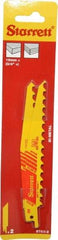 Starrett - 6" Long x 3/4" Thick, Bi-Metal Reciprocating Saw Blade - Tapered Profile, 3 TPI, Toothed Edge, Universal Shank - Industrial Tool & Supply