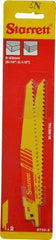 Starrett - 6" Long x 3/4" Thick, Bi-Metal Reciprocating Saw Blade - Tapered Profile, 6 TPI, Toothed Edge, Universal Shank - Industrial Tool & Supply