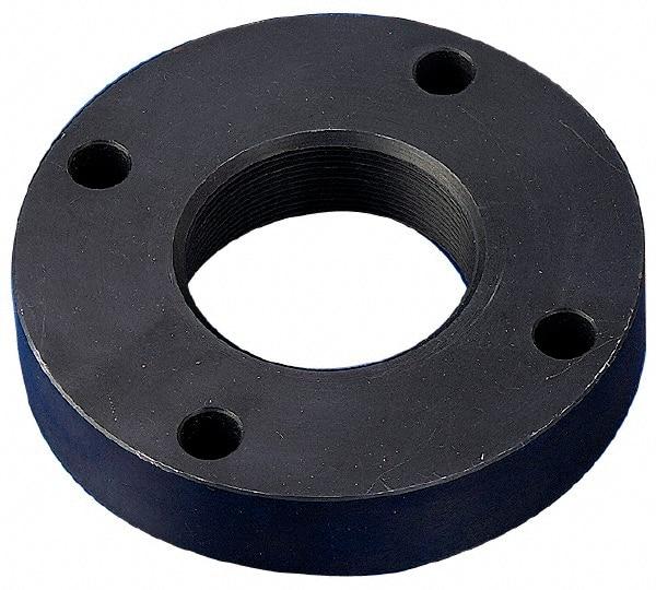 Keystone Threaded Products - 0.562-18 Int Thread, 1/4 - 3/8" Bar Diam, 2.6" Flange OD x 0.53" Thickness Precision Acme Mounting Flange - 4 Mounting Holes, Black Oxide Finish, Carbon Steel - Industrial Tool & Supply