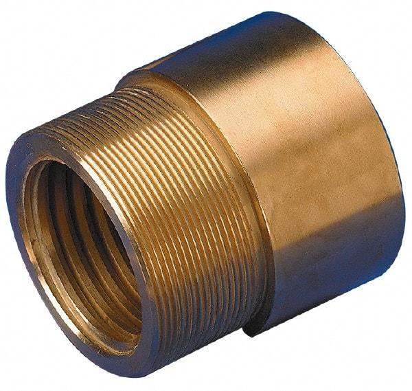 Keystone Threaded Products - 1-1/2" Long, 1-1/2" High, 1/2" Thread Length, Bronze, Left Hand, Round, Precision Acme Nut - 1.375-16 Thread Size, 2C Class of Fit - Industrial Tool & Supply