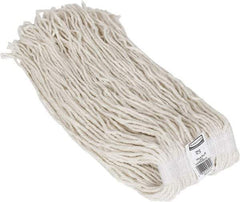 Rubbermaid - 1" White Head Band, X-Large Rayon Cut End Mop Head - 4 Ply, Side Loading Connection, Use for Finishing - Industrial Tool & Supply