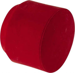 Made in USA - 2" Face Diam, Grade Medium, Red Hammer Replacement Tip - Vinyl - Industrial Tool & Supply