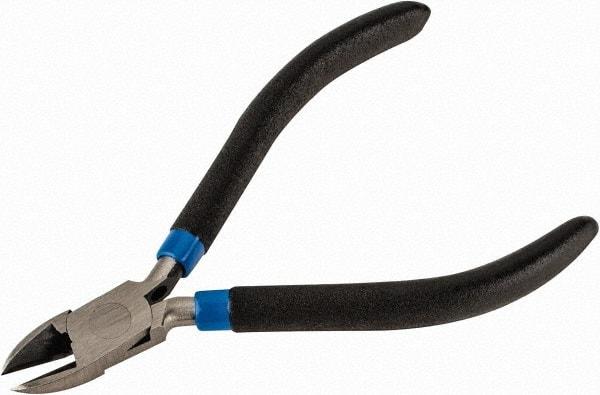 Armstrong - 4-1/4" OAL, Diagonal Cutter - 9/16" Jaw Length x 7/16" Jaw Width, Oval Head, Plastic Cushion Handle - Industrial Tool & Supply