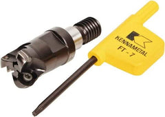 Kennametal - 15mm Cutting Diam, 0.5906" Max Depth of Cut, Modular Connection Indexable Copy End Mill - 3 Inserts, RD.. 0702.. Insert - Industrial Tool & Supply