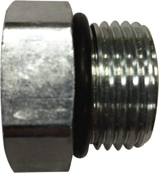Parker - 1/2 Male Thread, Stainless Steel Industrial Pipe Hex Head Plug - Male SAE-ORB, 7,200 psi - Industrial Tool & Supply